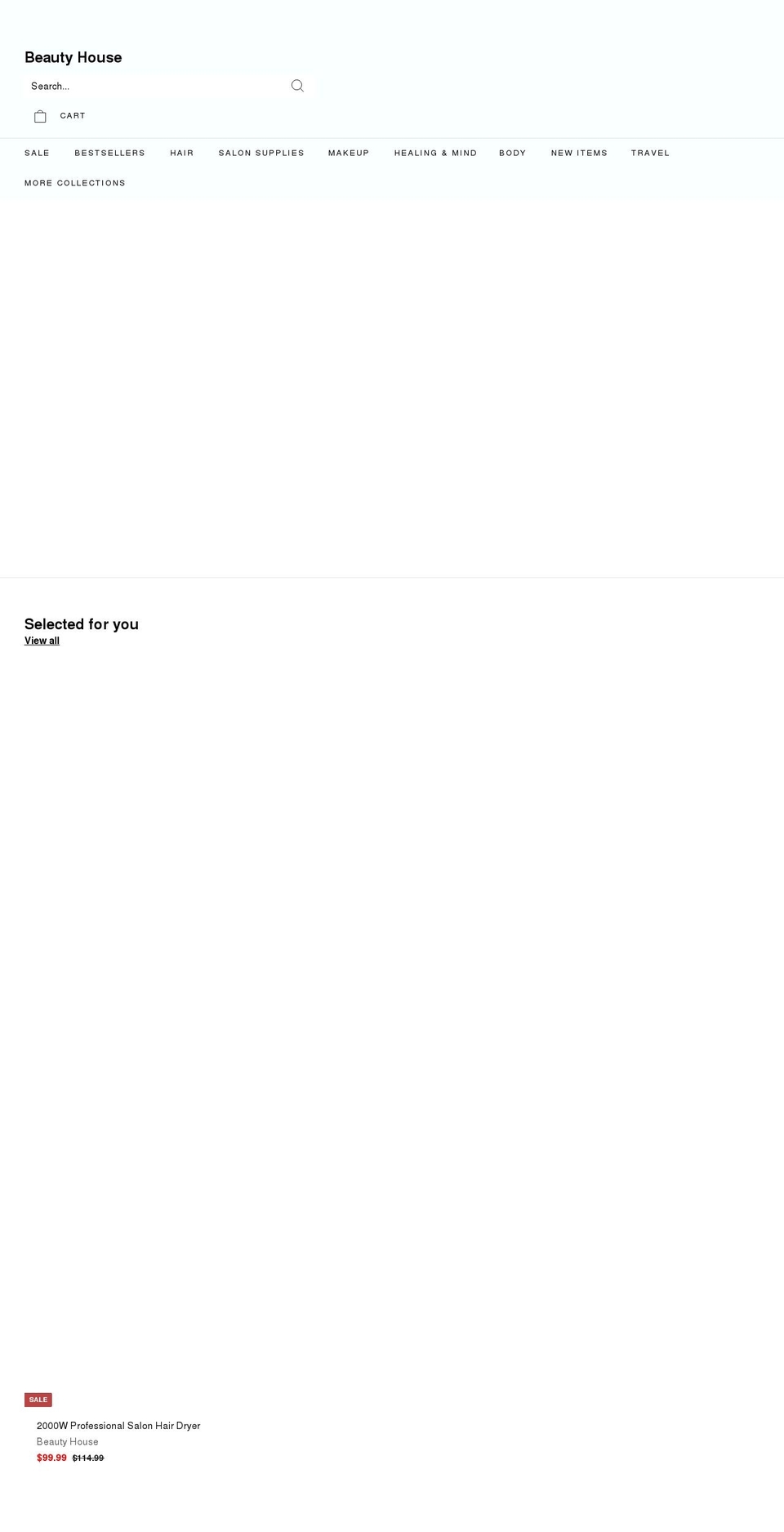 beautyhouse.com.au shopify website screenshot