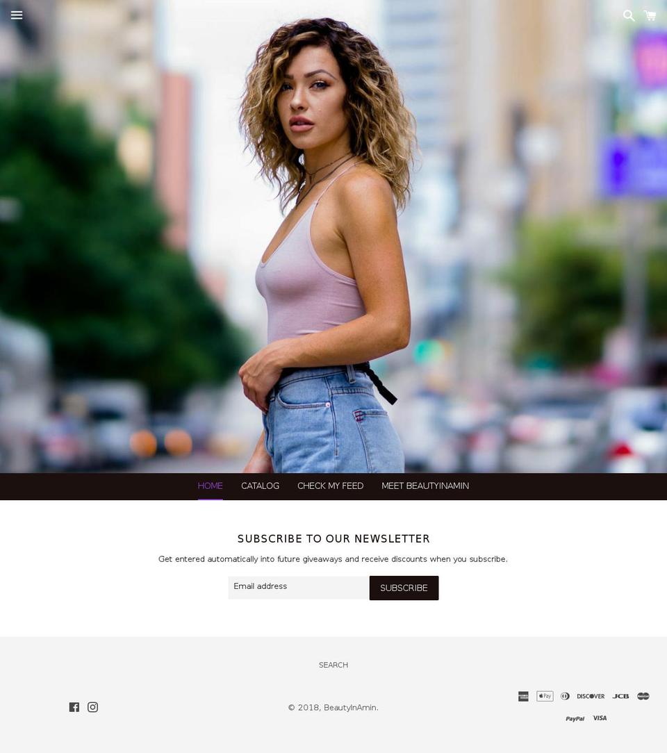 beautyinamin.com — Shopify storefront screenshot