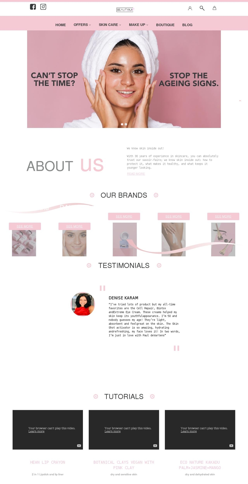 beautykashop.com shopify website screenshot
