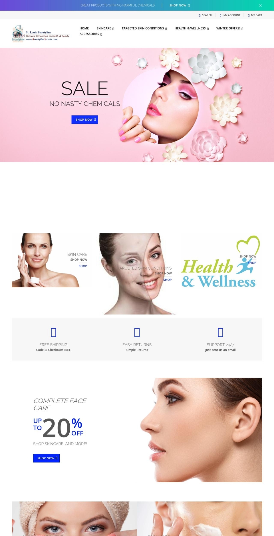 beautylinesecrets.com shopify website screenshot