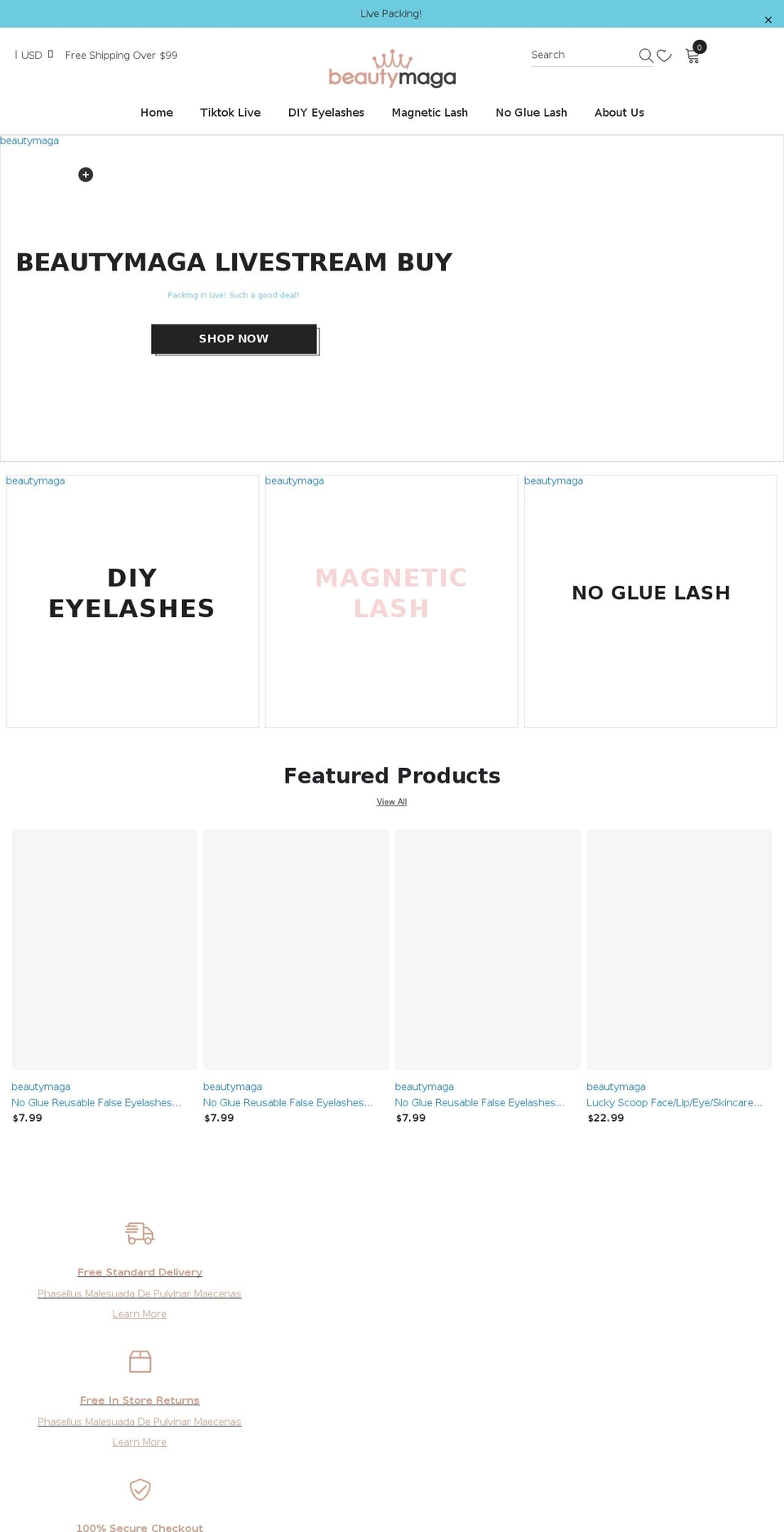 beautymaga.com shopify website screenshot