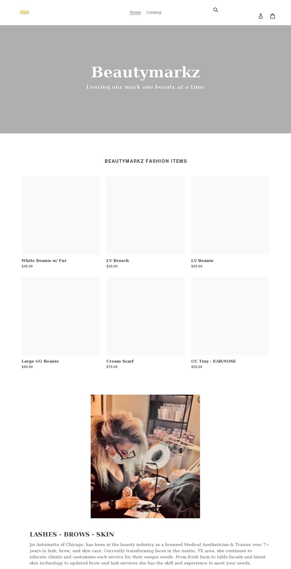 beautymarkz.net shopify website screenshot