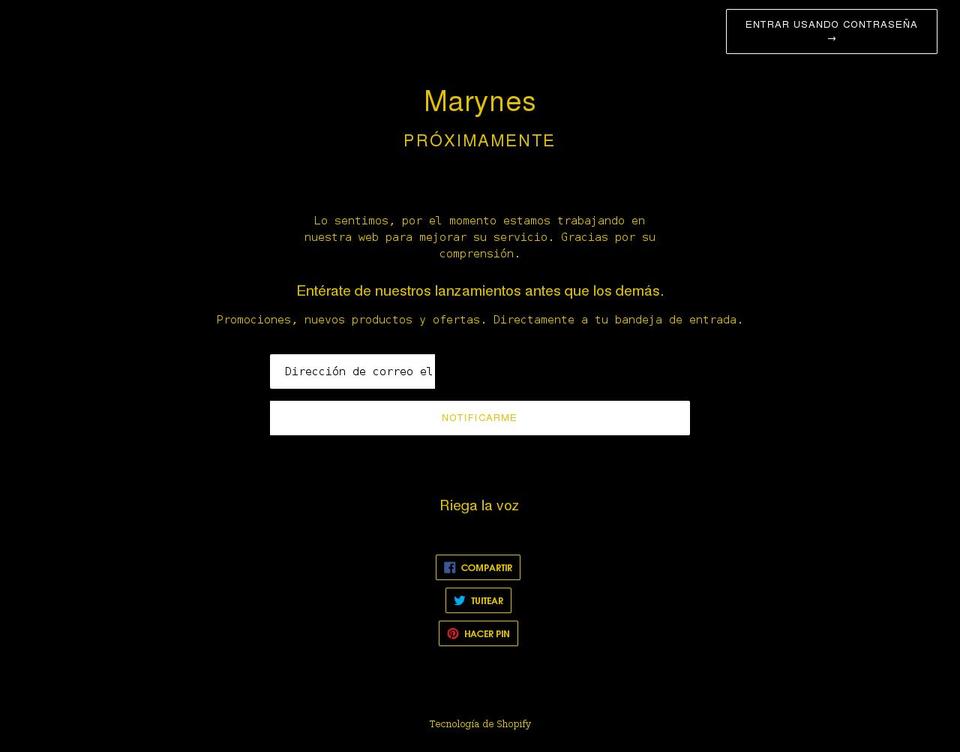 beautymarynes.com shopify website screenshot