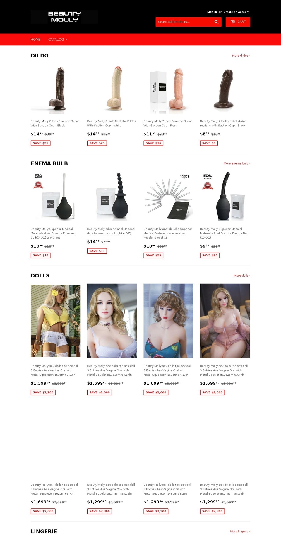 beautymolly.com — Shopify storefront screenshot