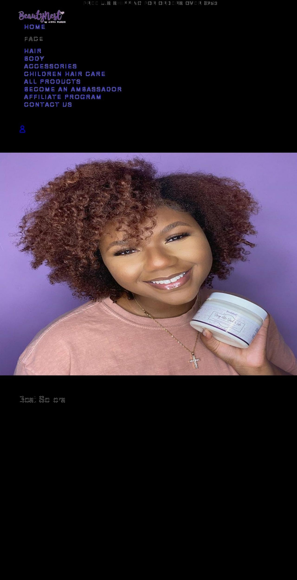 beautynestbyaf.com shopify website screenshot