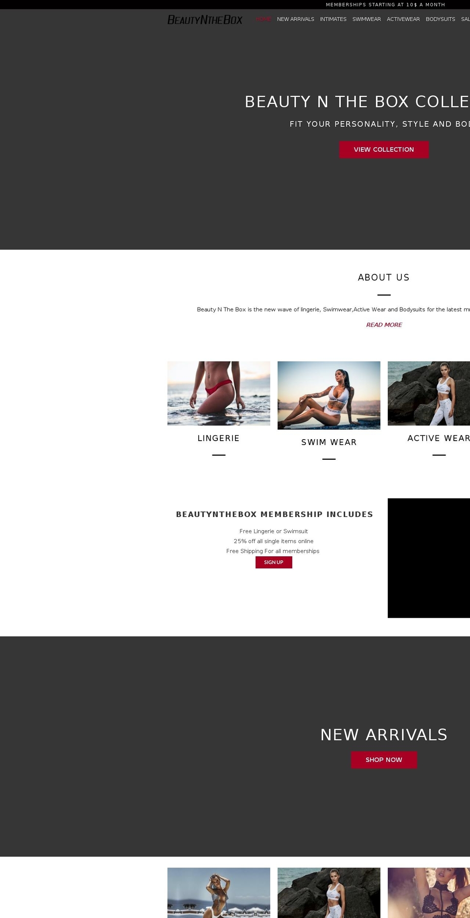 beautynthebox.com shopify website screenshot