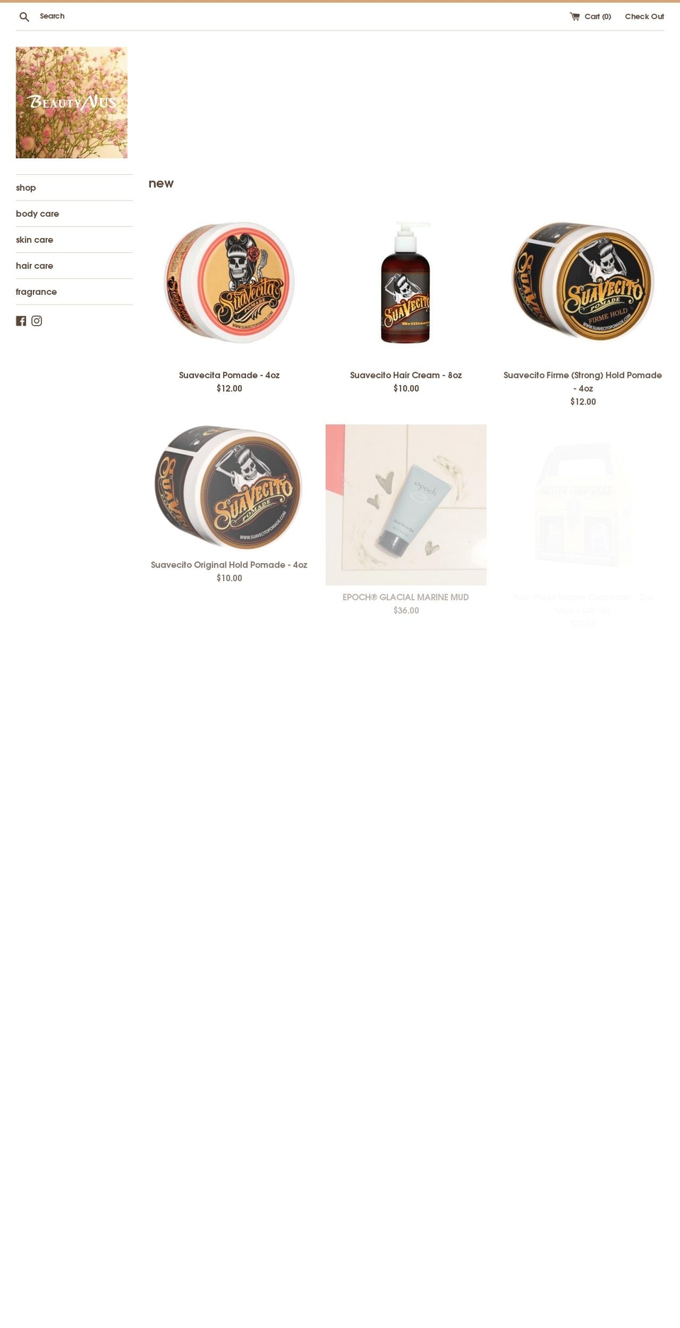 beautynus.com shopify website screenshot