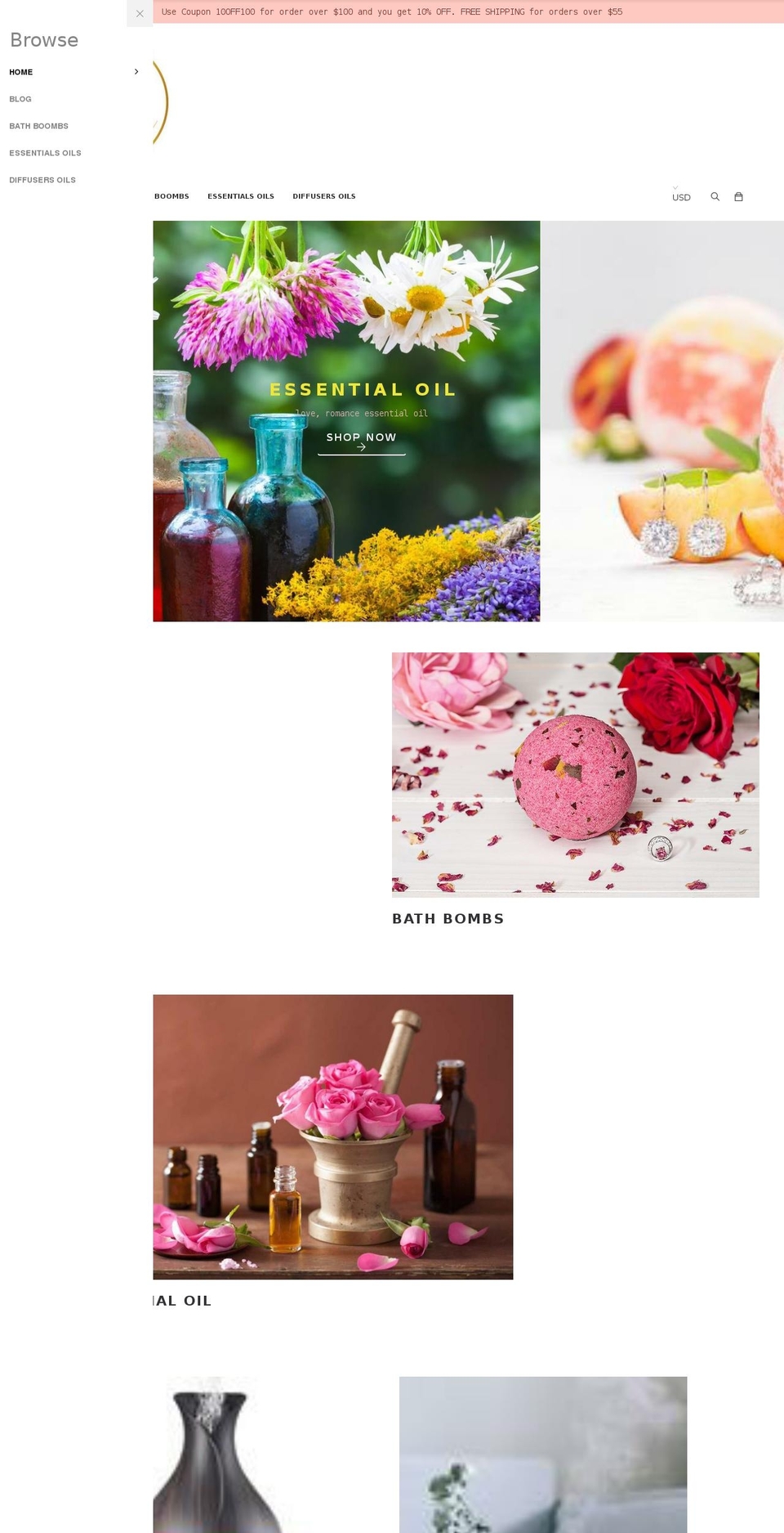 beautyofmarina.com — Shopify storefront screenshot