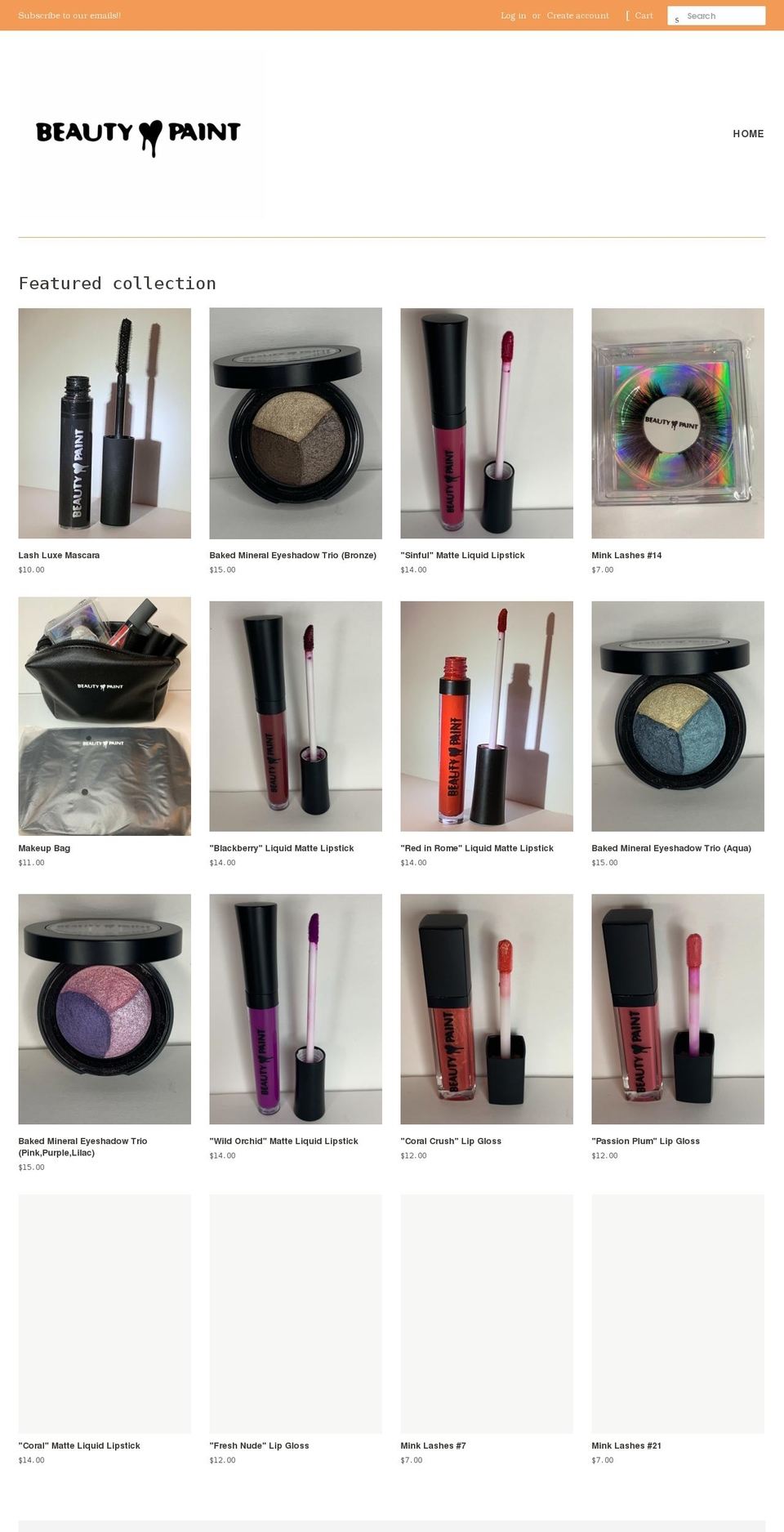 beautypaint.net shopify website screenshot