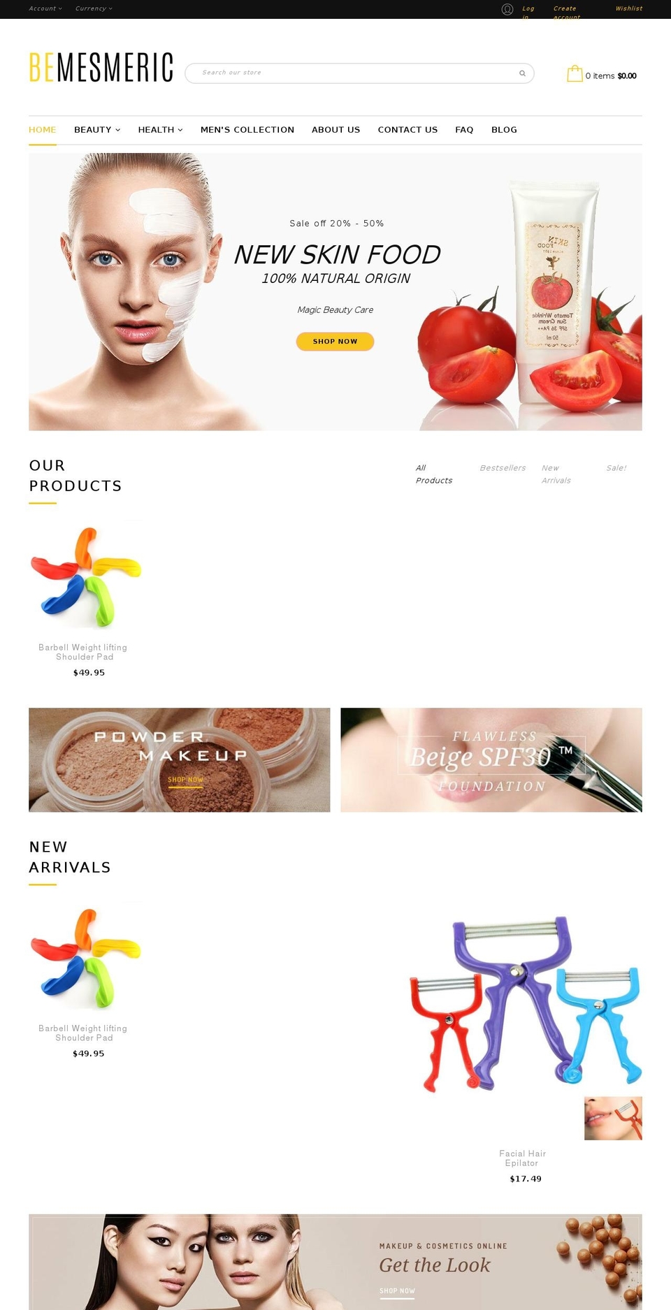 home1 Shopify theme site example beautypickup.com