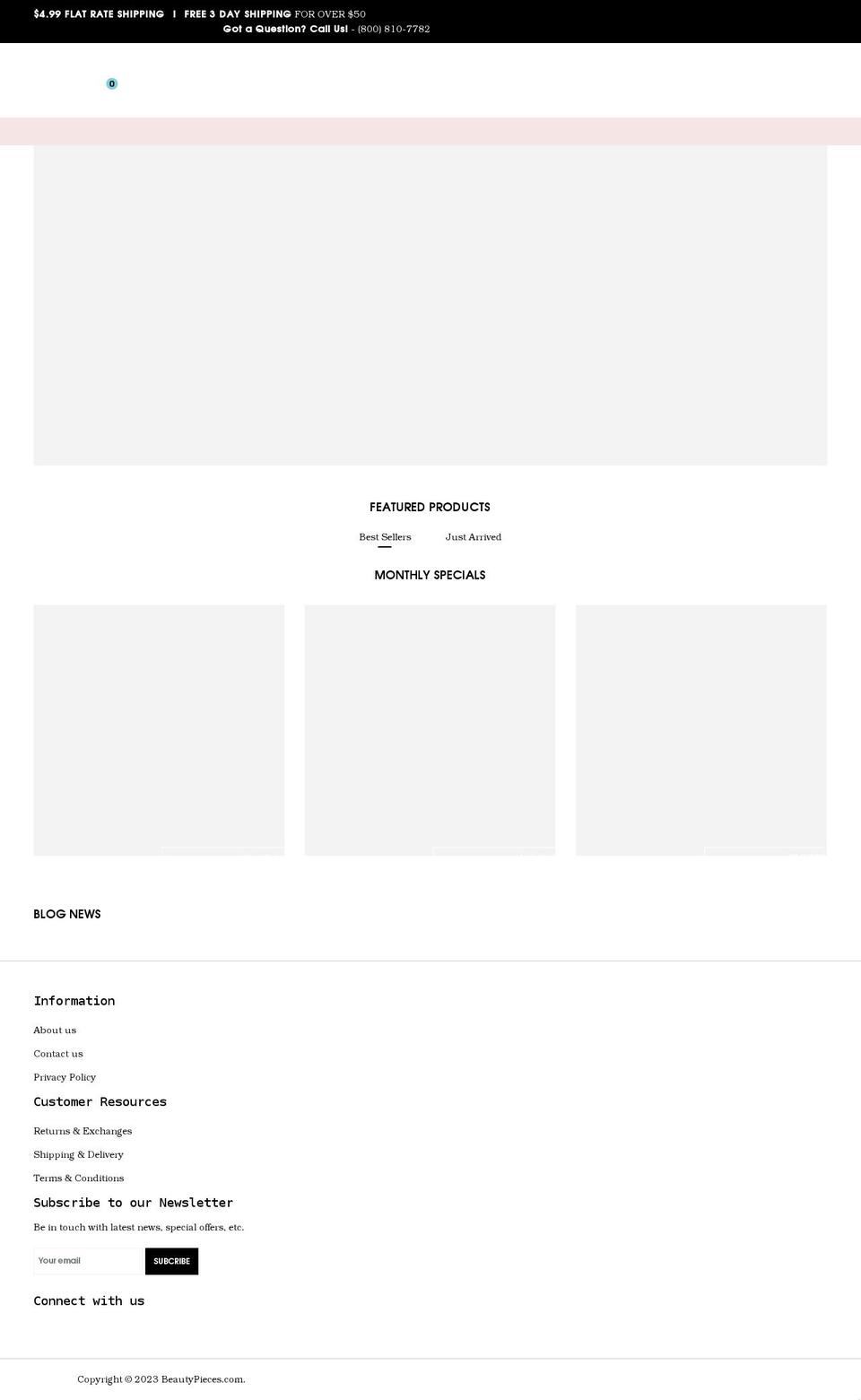 beautypieces.com shopify website screenshot