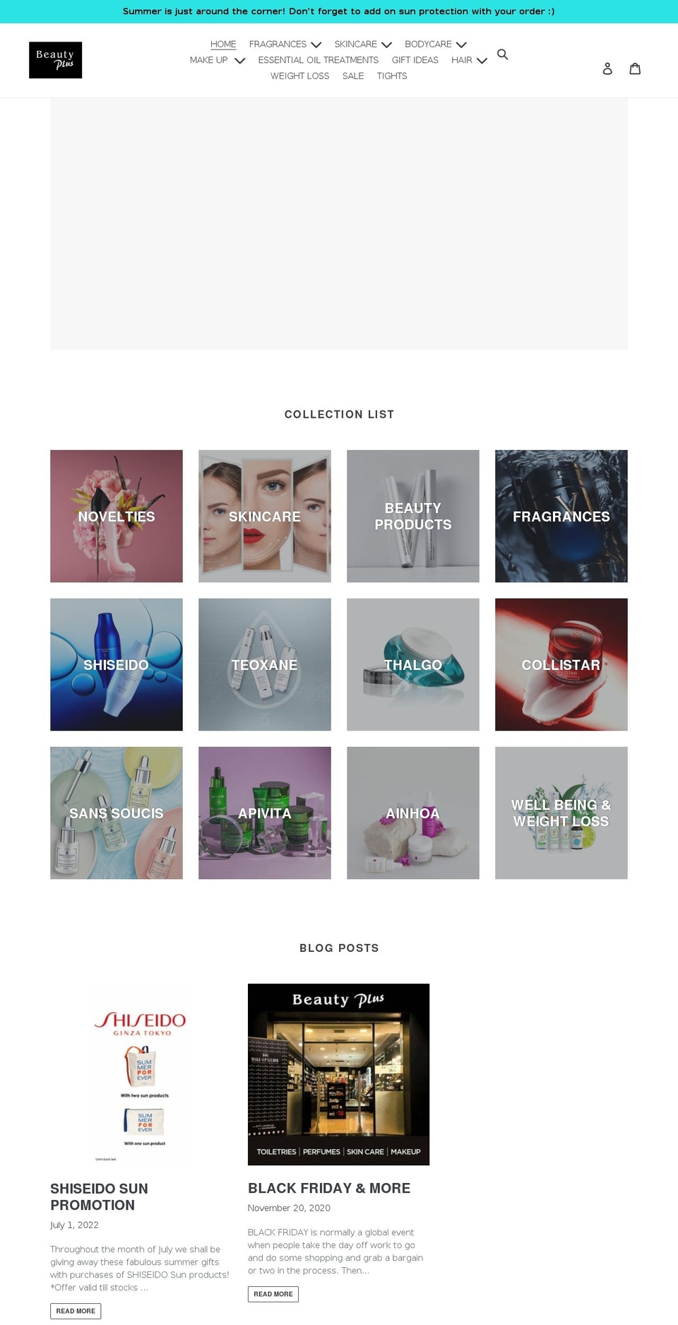 beautyplusmalta.com shopify website screenshot