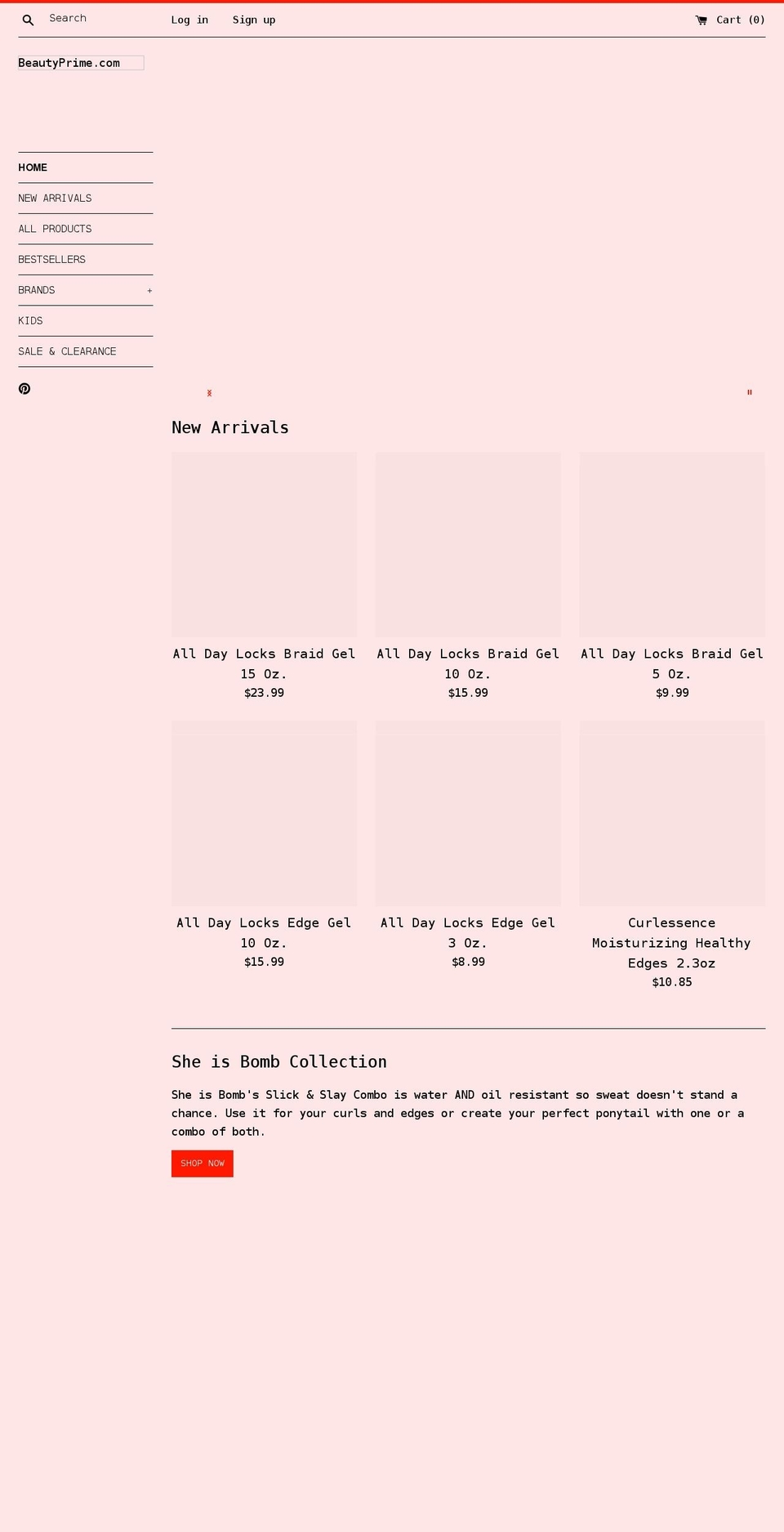 beautyprime.com shopify website screenshot