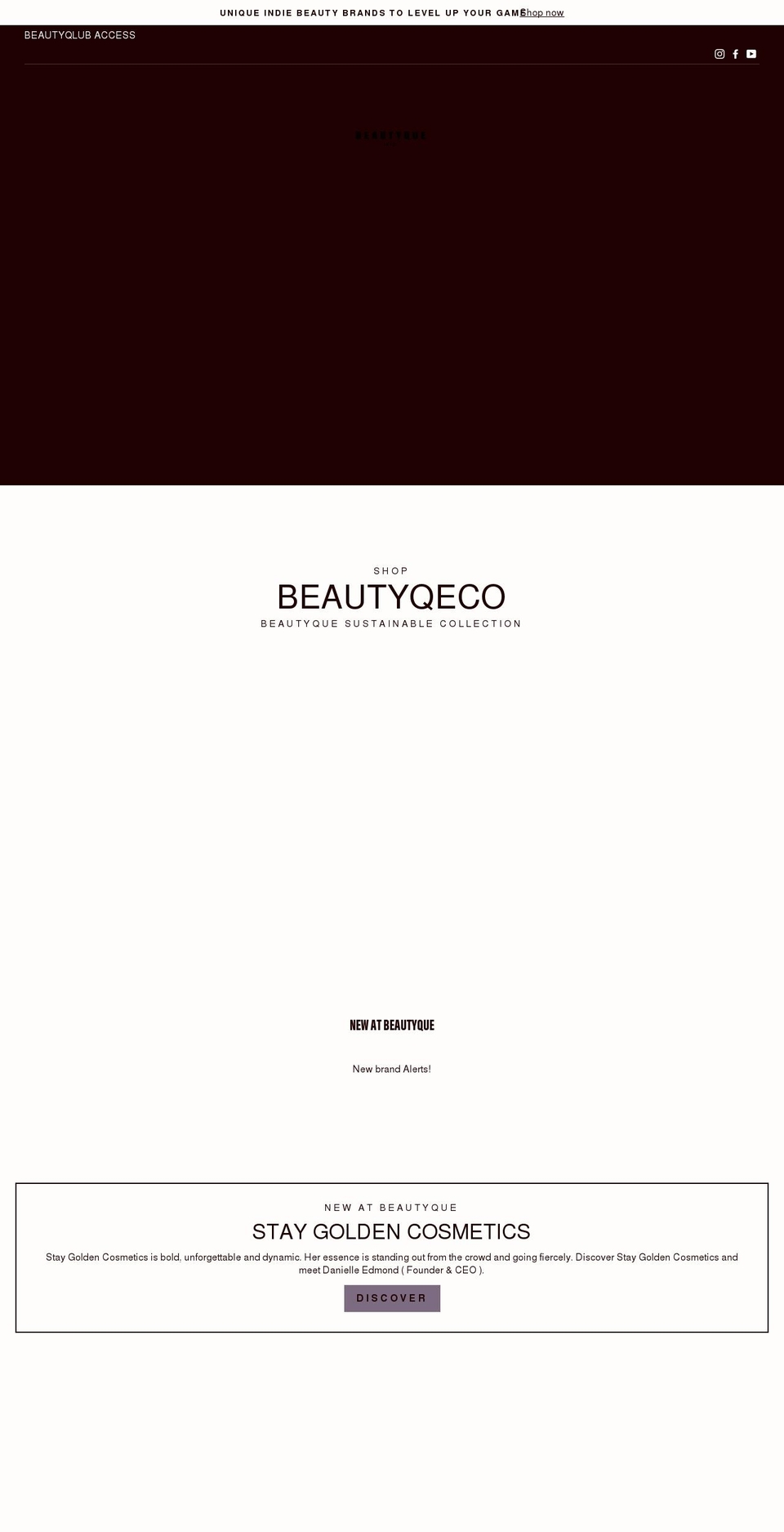 beautyque.nyc shopify website screenshot