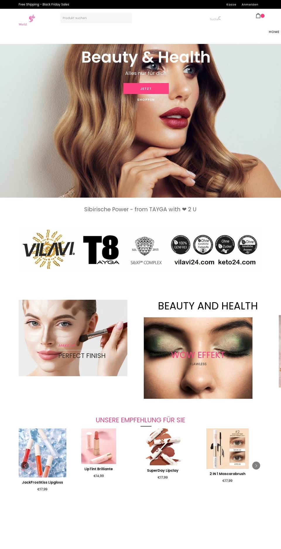 cosmify Shopify theme site example beautyqueen24.com