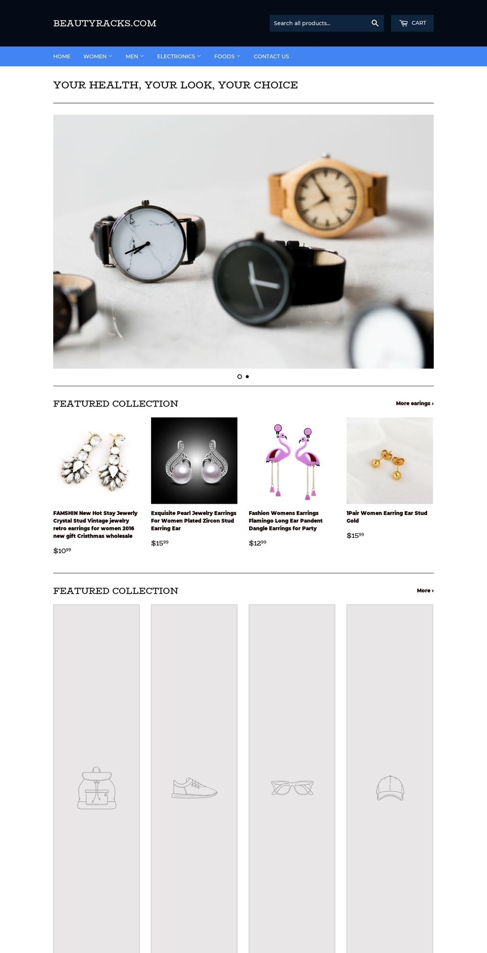 beautyracks.com — Shopify storefront screenshot