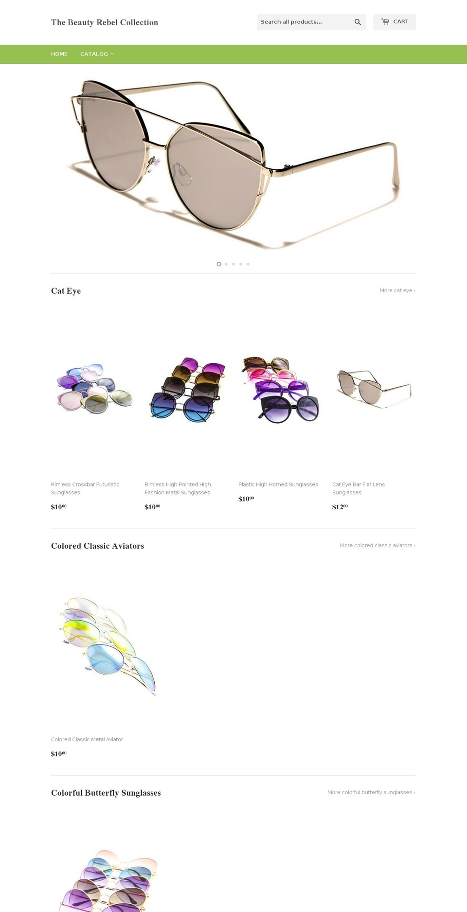 beautyrebelcollection.com — Shopify storefront screenshot