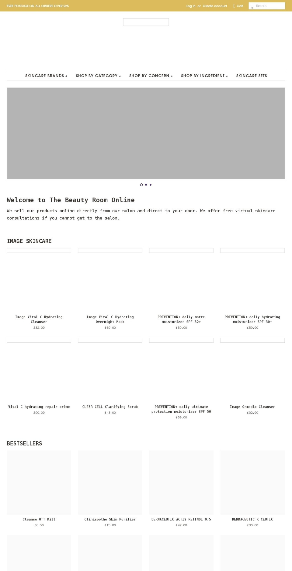 beautyroomonline.com shopify website screenshot