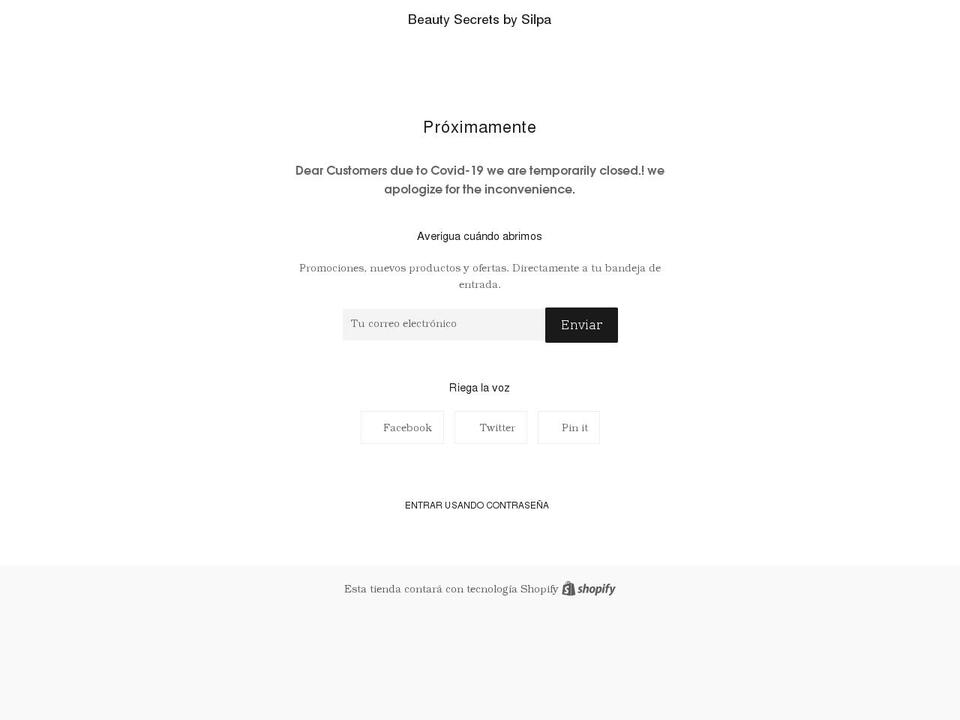 beautysecretsbysilpa.com shopify website screenshot