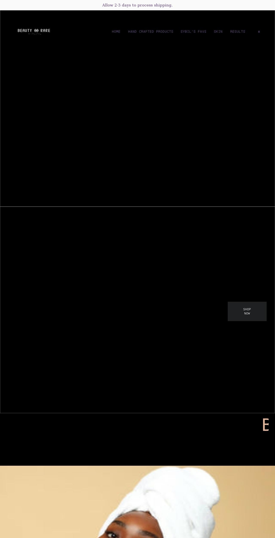 beautysorarecosmetics.com shopify website screenshot