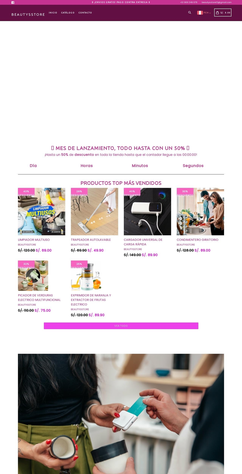 home1 Shopify theme site example beautysstore.com