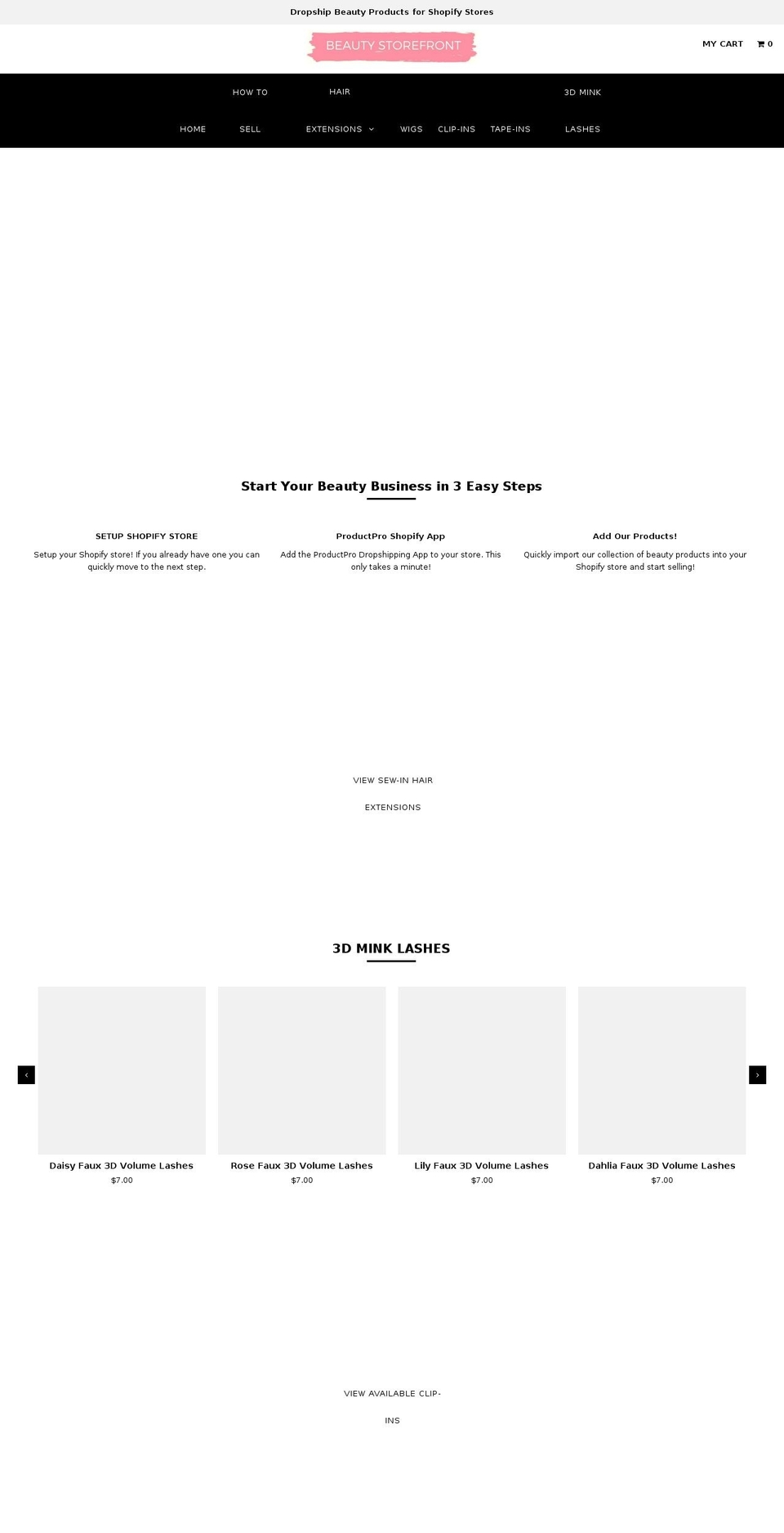 beautystorefront.com — Shopify storefront screenshot