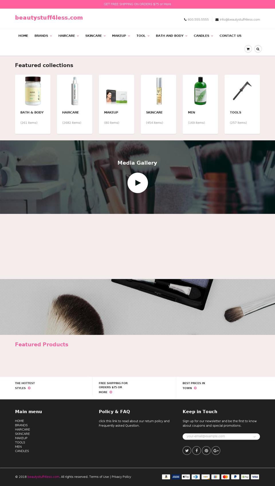 beautystuff4less.com — Shopify storefront screenshot