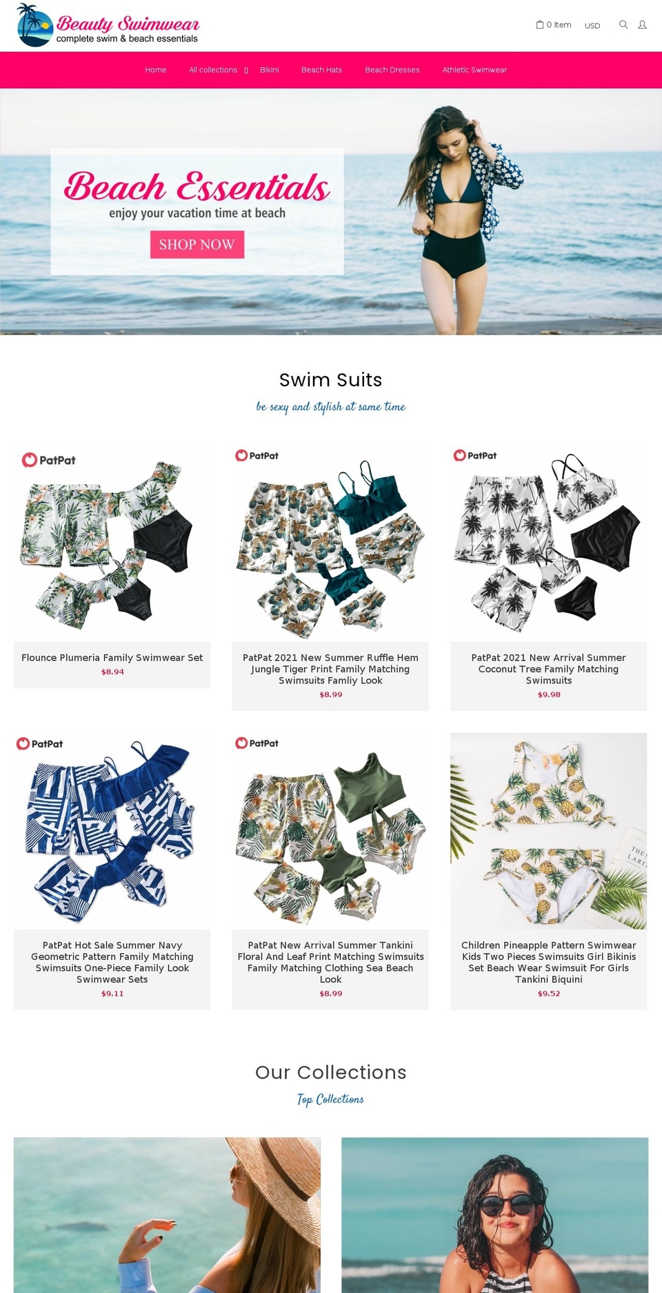 belle-demo-full-width Shopify theme site example beautyswimwear.com