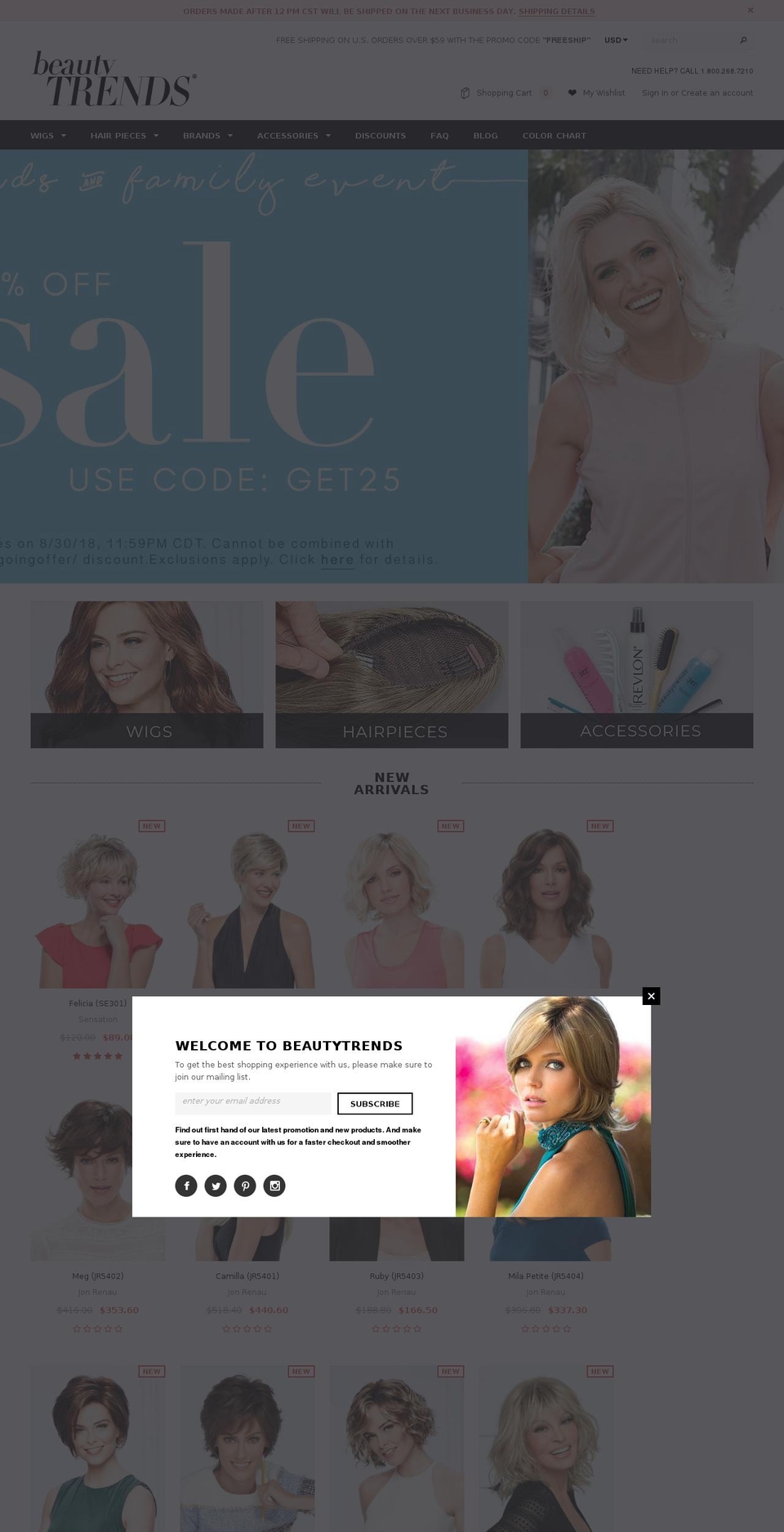 beautytrends.com — Shopify storefront screenshot