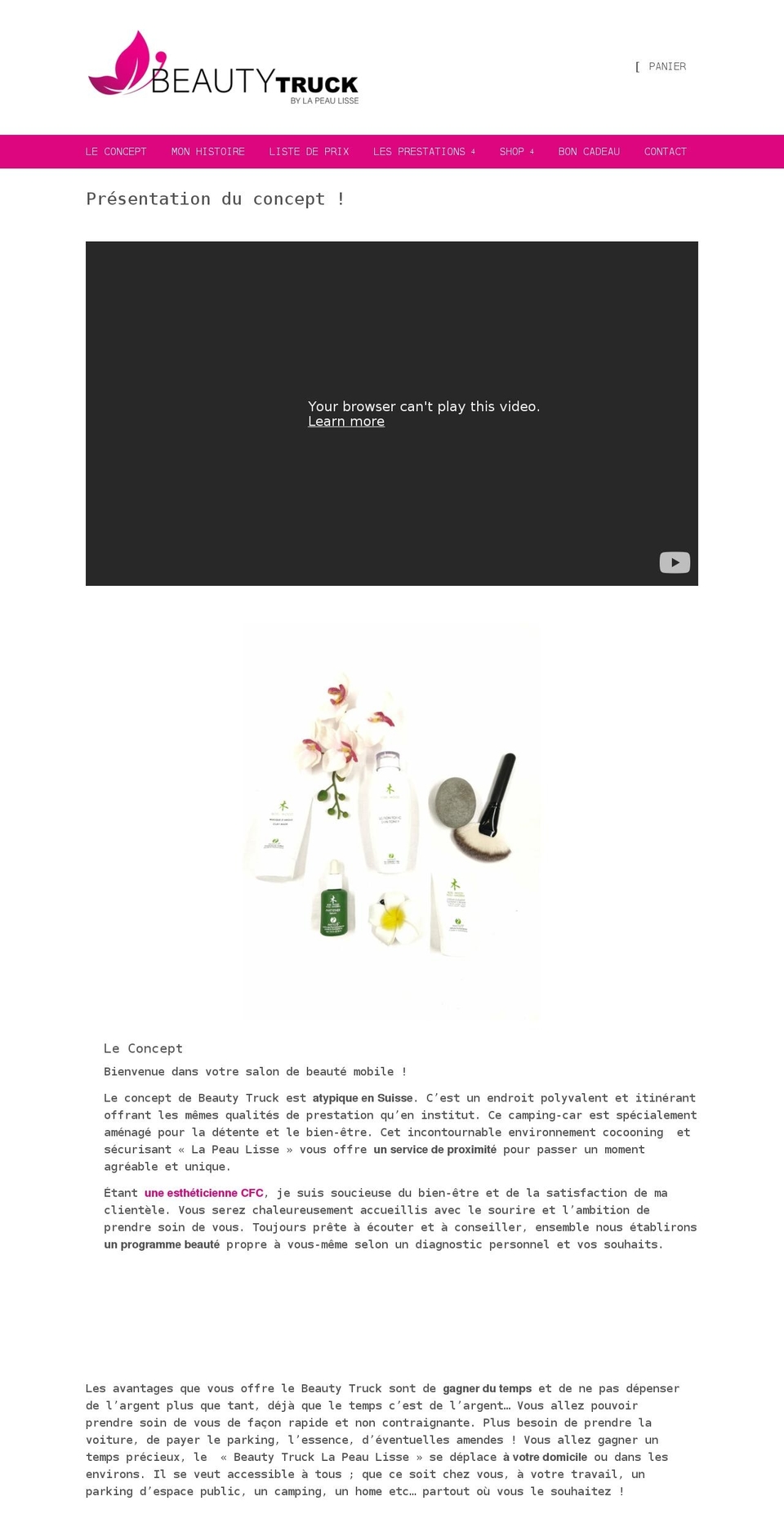 beautytruck-lapeaulisse.com shopify website screenshot