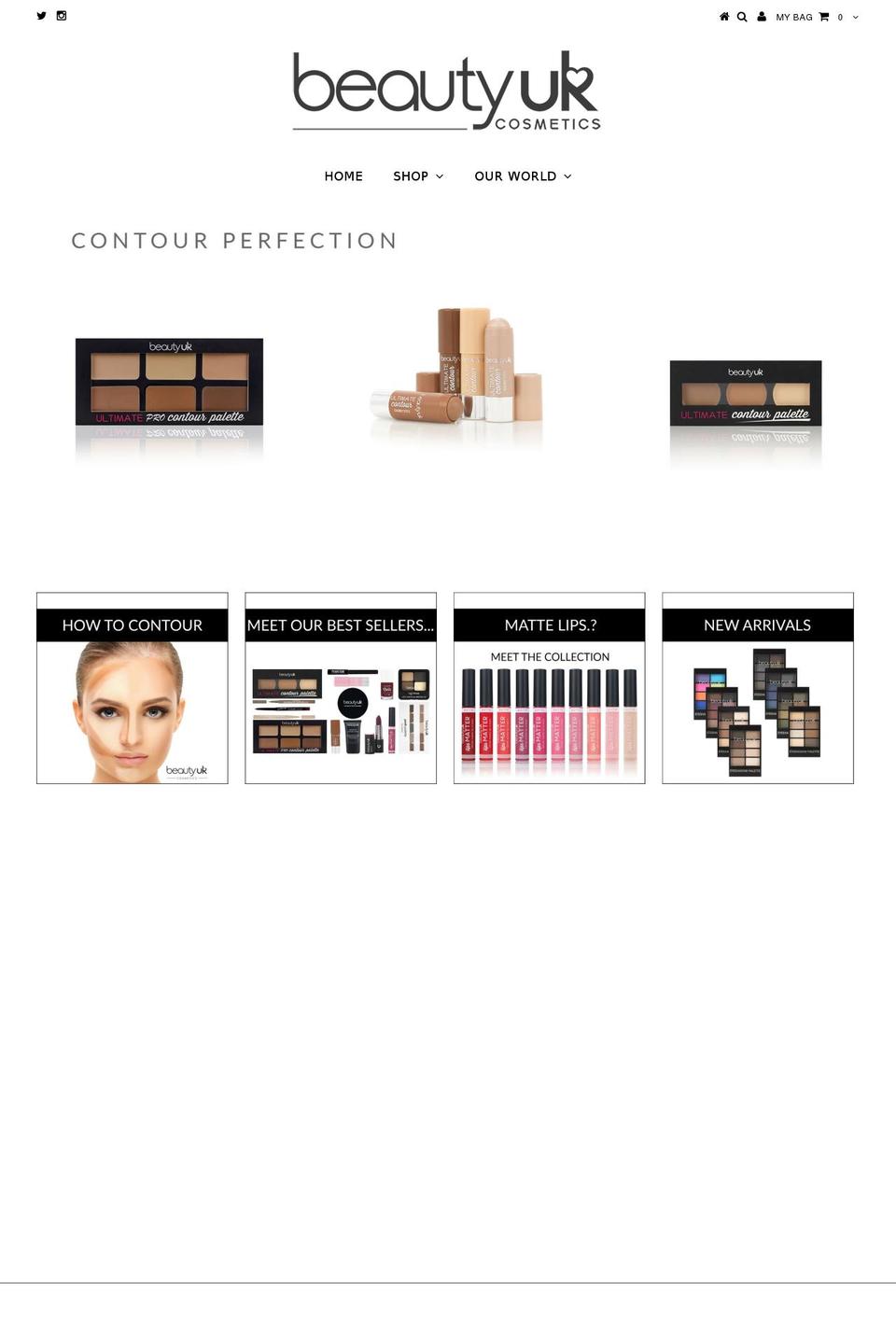 beautyukcosmetics.com shopify website screenshot