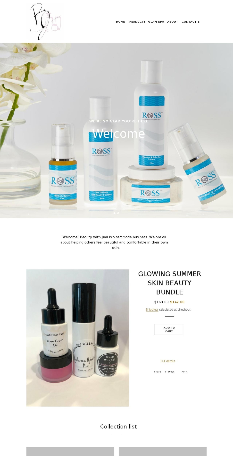beautywithjudi.com shopify website screenshot