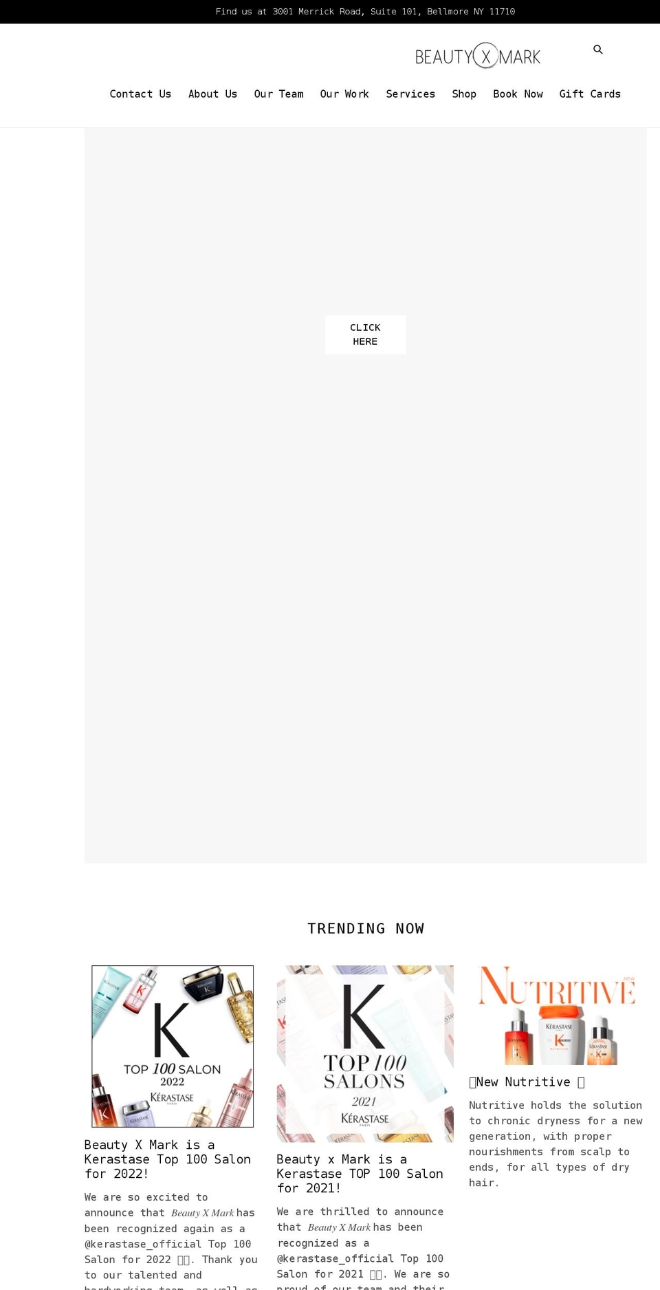 beautyxmarksalon.com shopify website screenshot