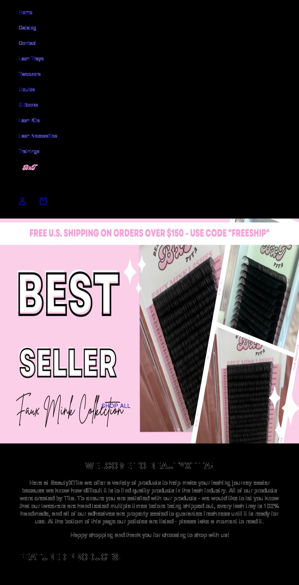 beautyxtita.com shopify website screenshot