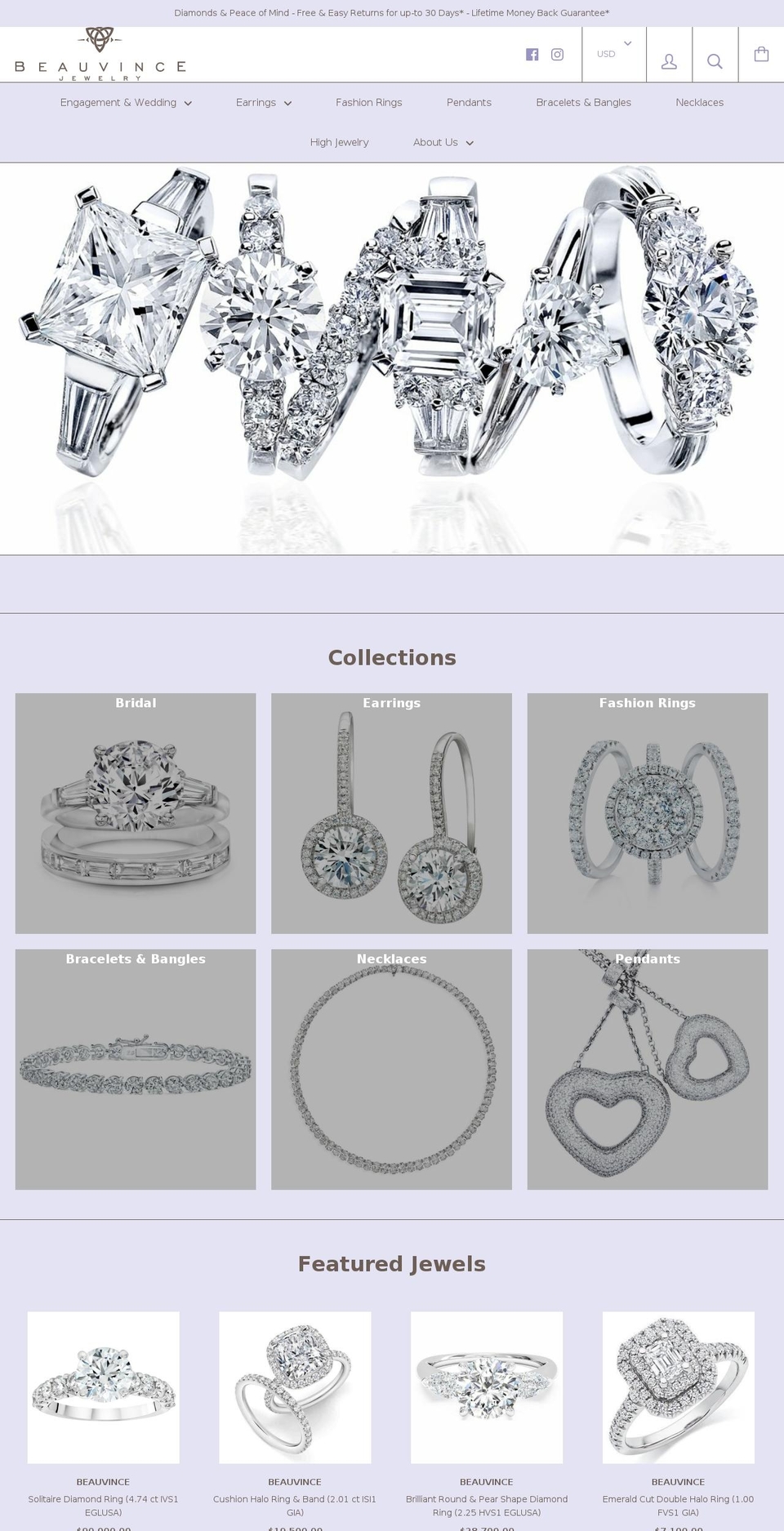 beauvince.com shopify website screenshot