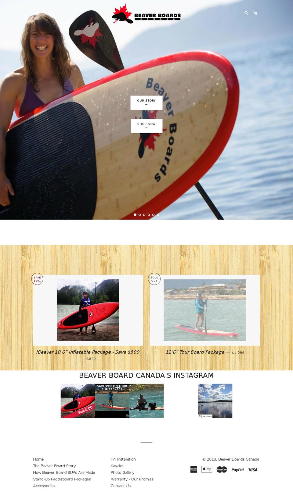 beaverboardscanada.ca shopify website screenshot