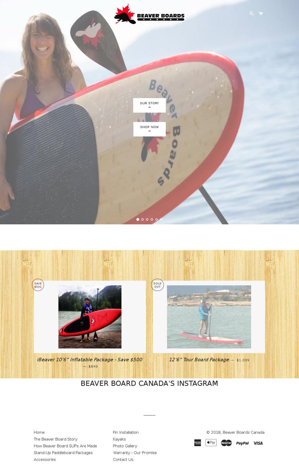 beaverboardsup.com — Shopify storefront screenshot