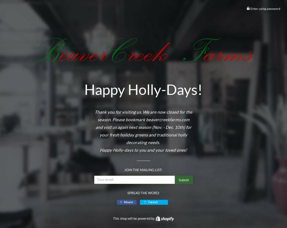 beavercreek-farms.myshopify.com shopify website screenshot