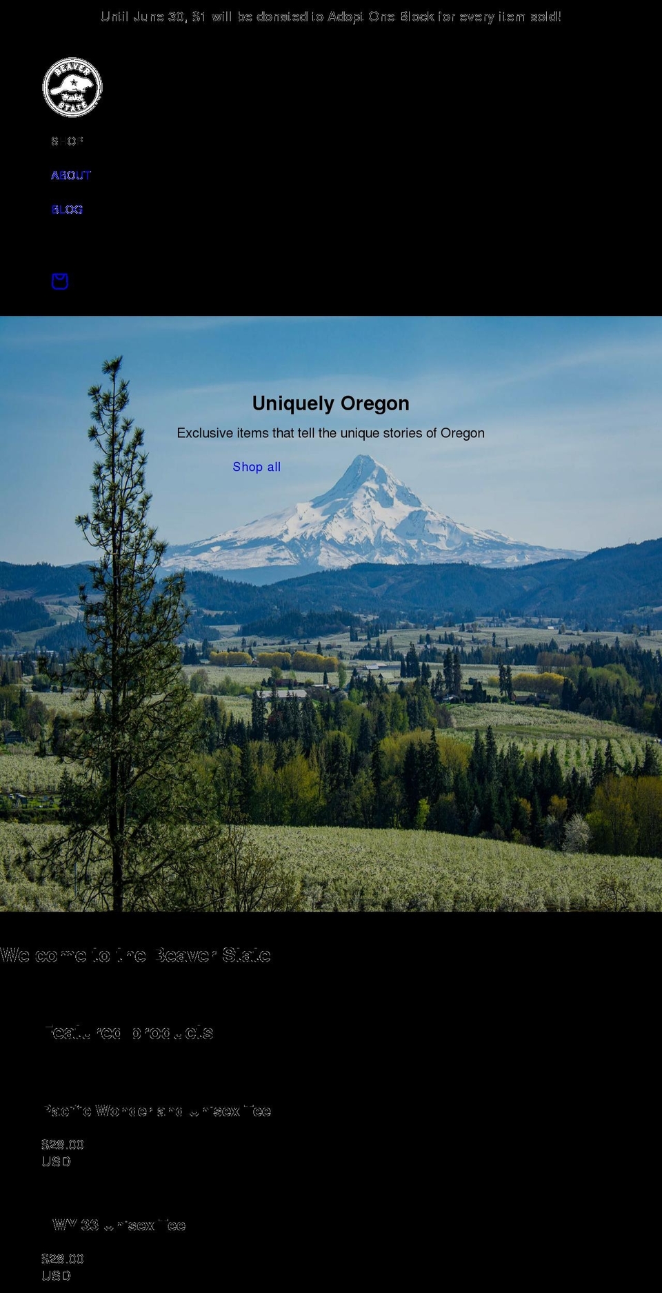 beaverstatemarket.com shopify website screenshot