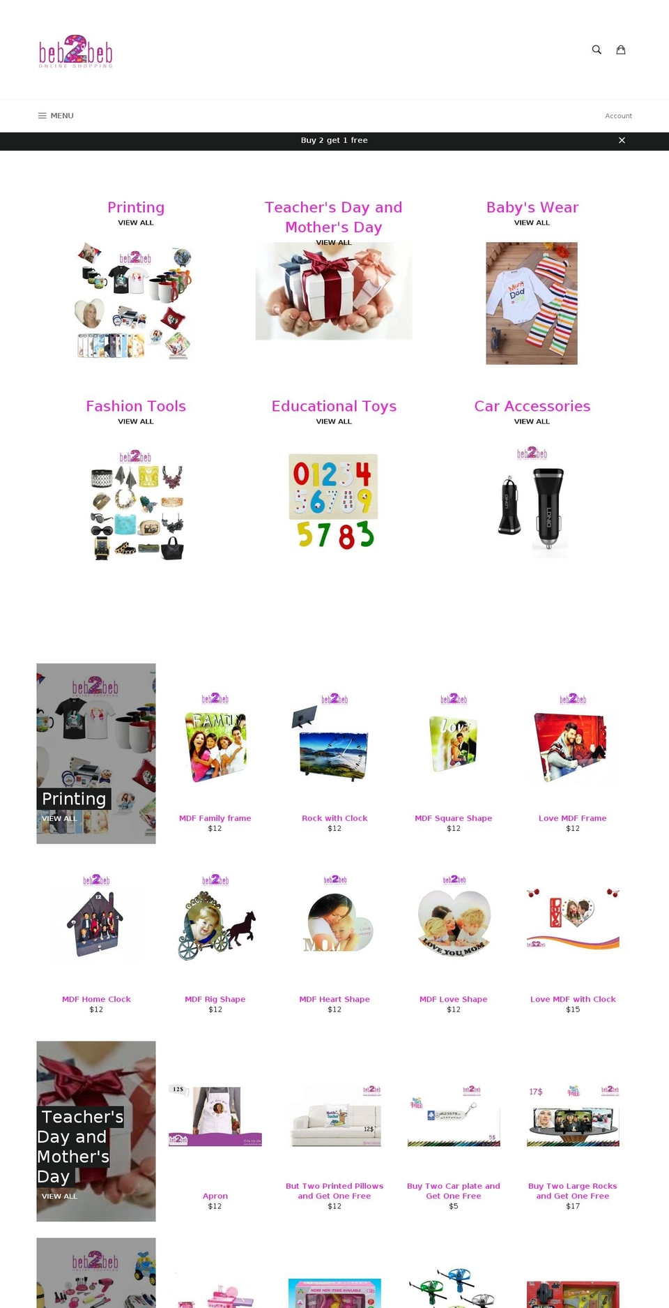beb2beb.net shopify website screenshot