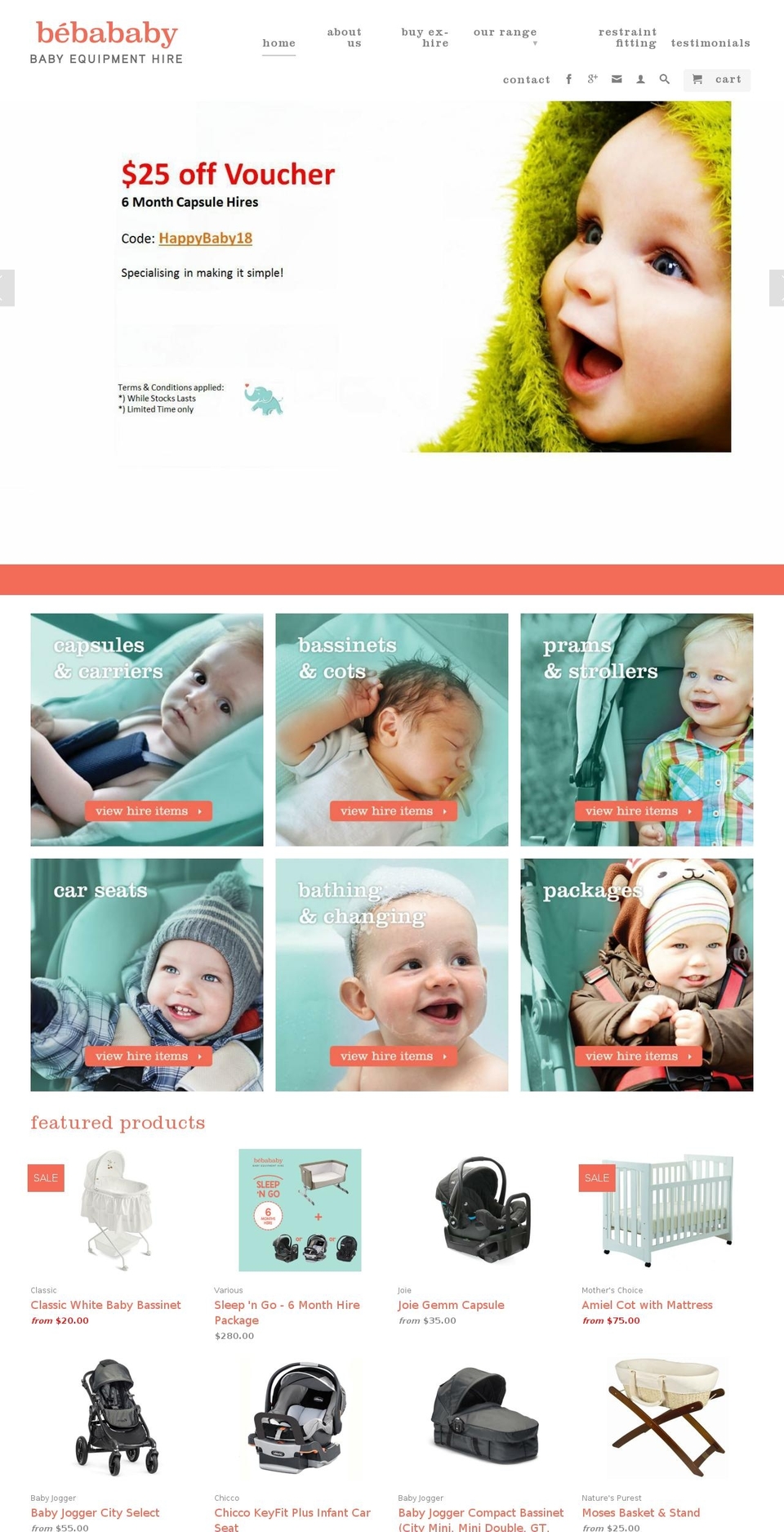 bebababy.com.au shopify website screenshot