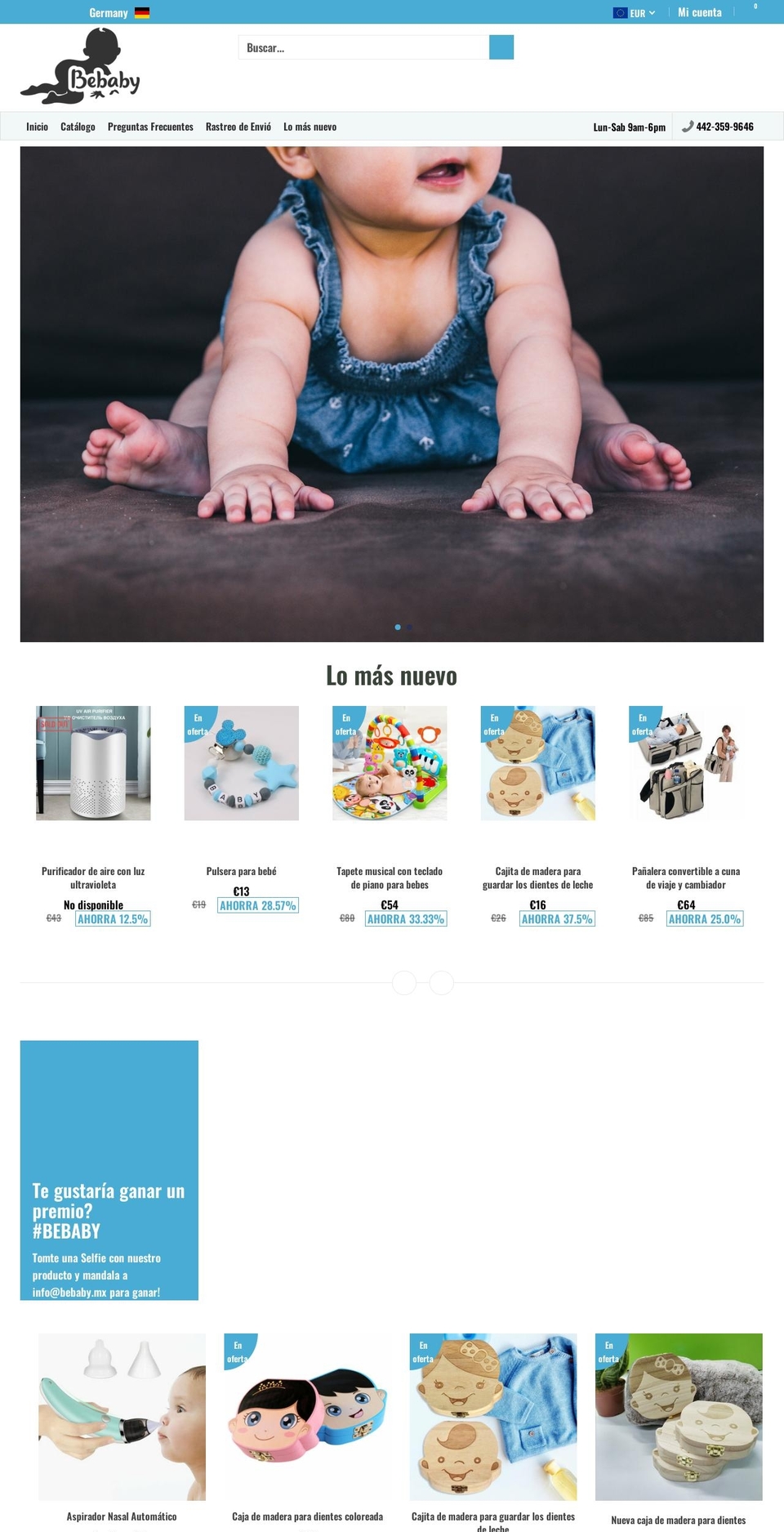 bebaby.mx shopify website screenshot