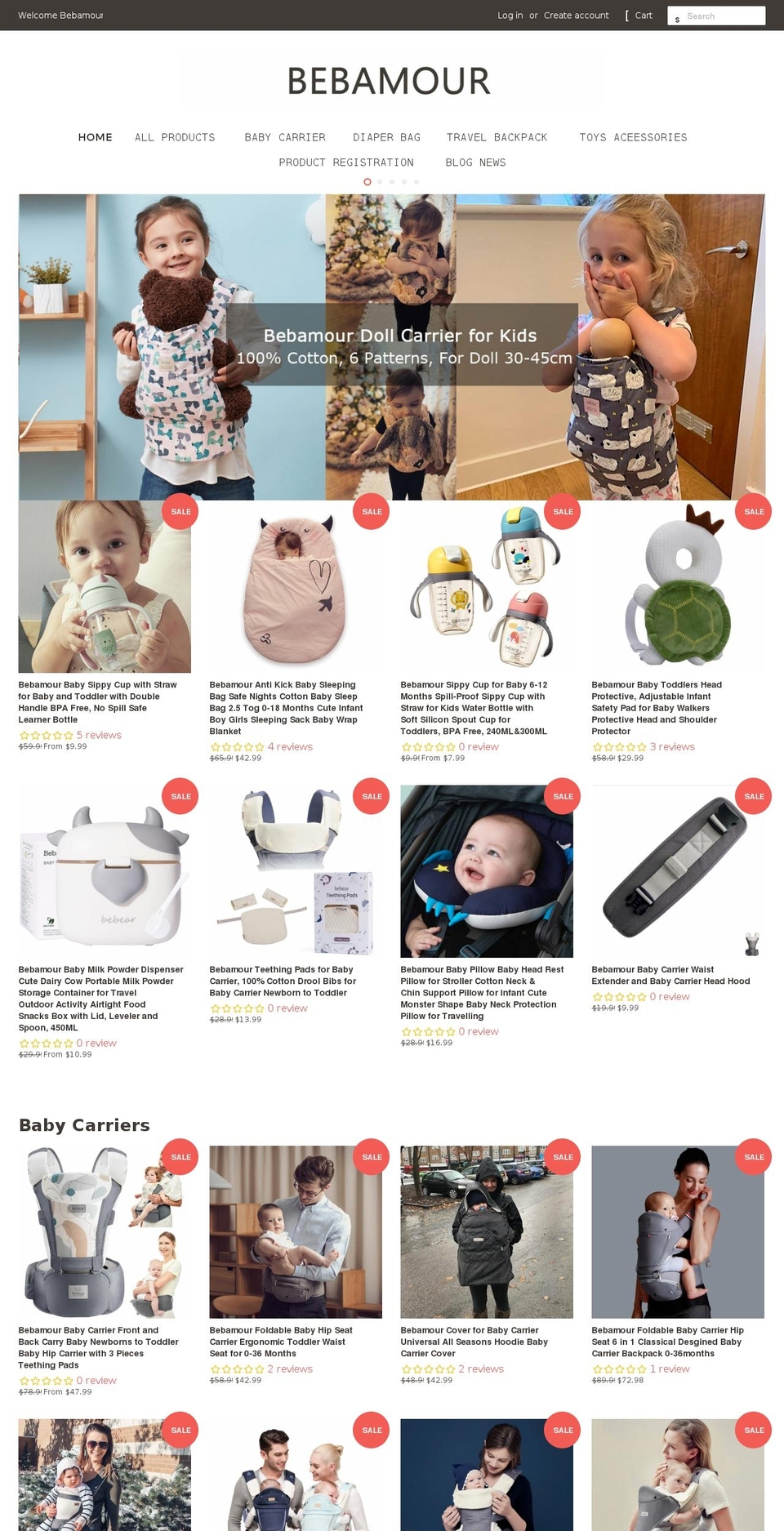 bebamour.com shopify website screenshot