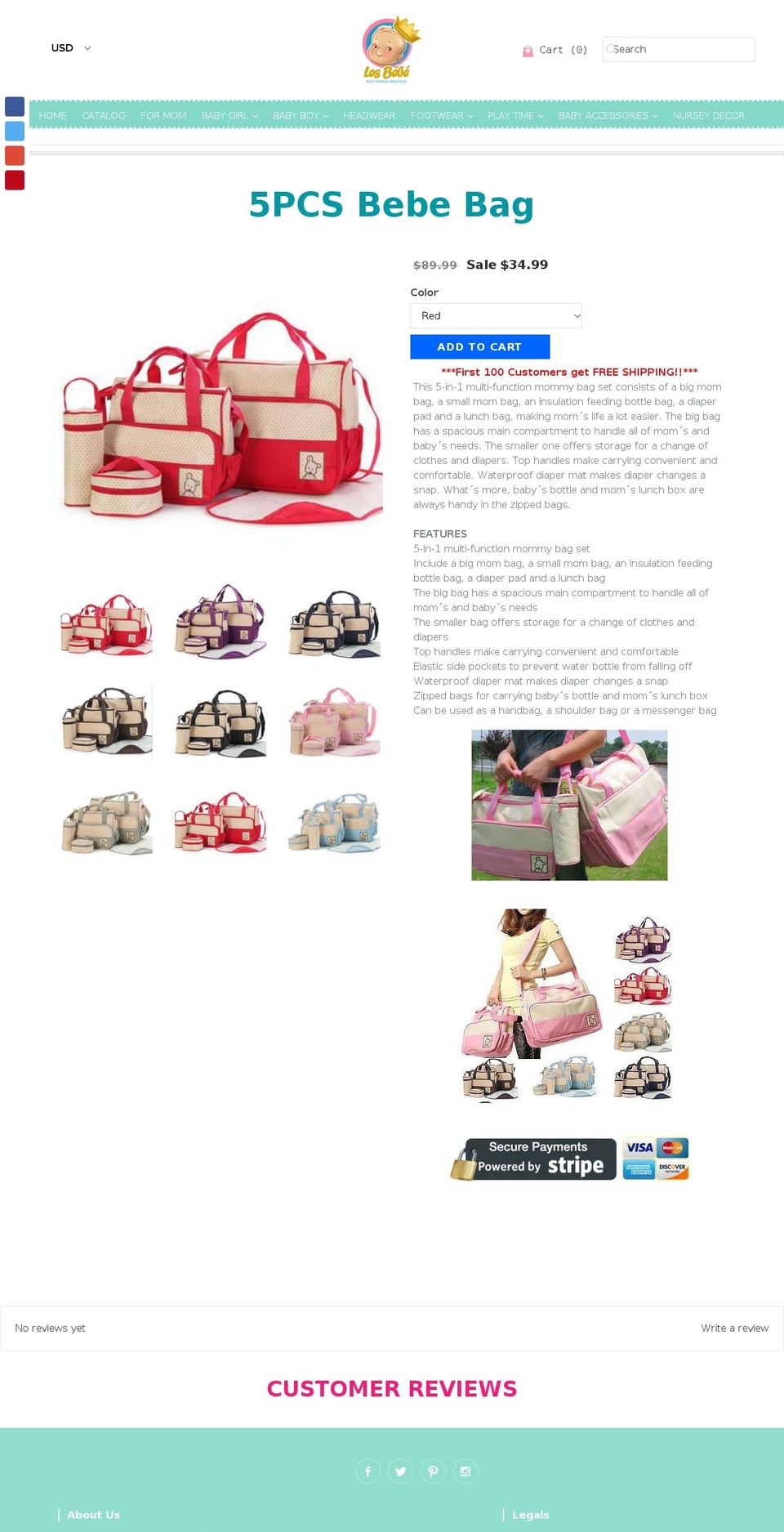 Copy of Copy of Debut Shopify theme site example bebe-bag.com