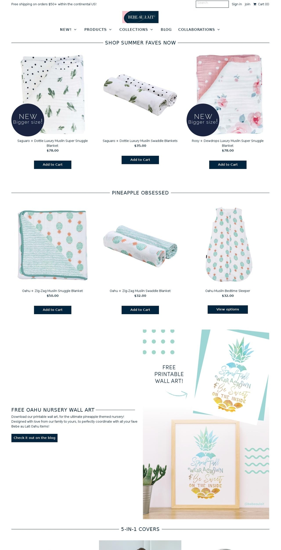 bebeaulait.net shopify website screenshot