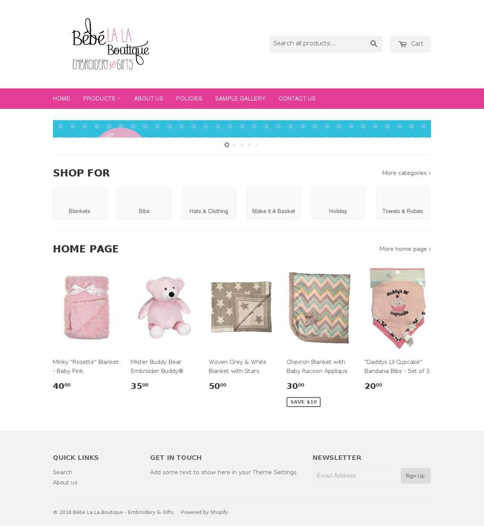 bebelalaboutique.com — Shopify storefront screenshot