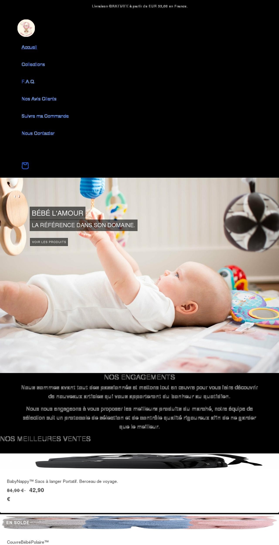 bebelamour.com — Shopify storefront screenshot