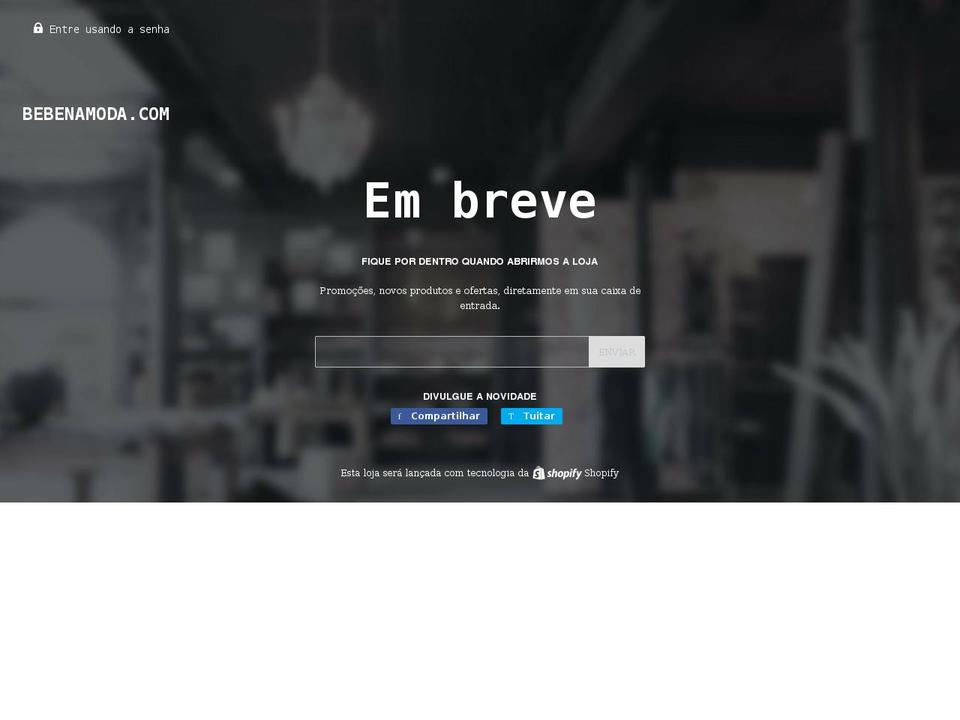 bebenamoda.com shopify website screenshot