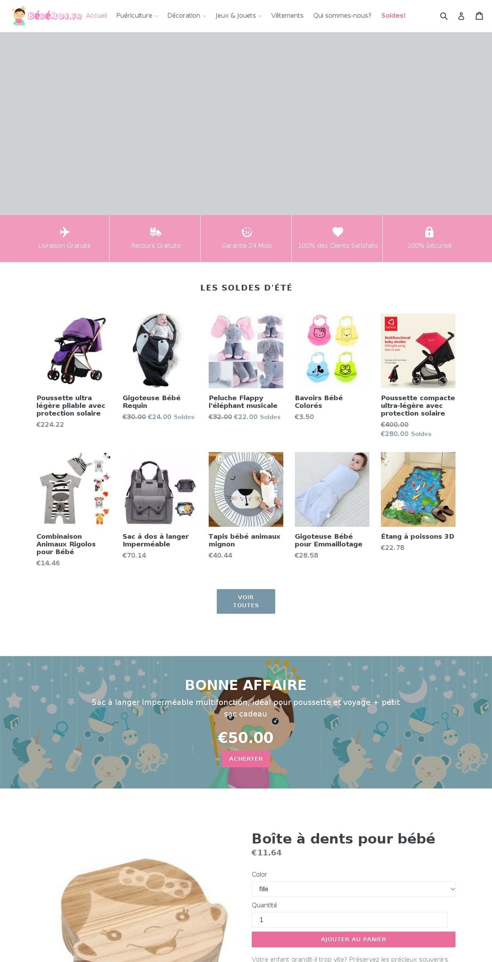 beberoi.fr shopify website screenshot