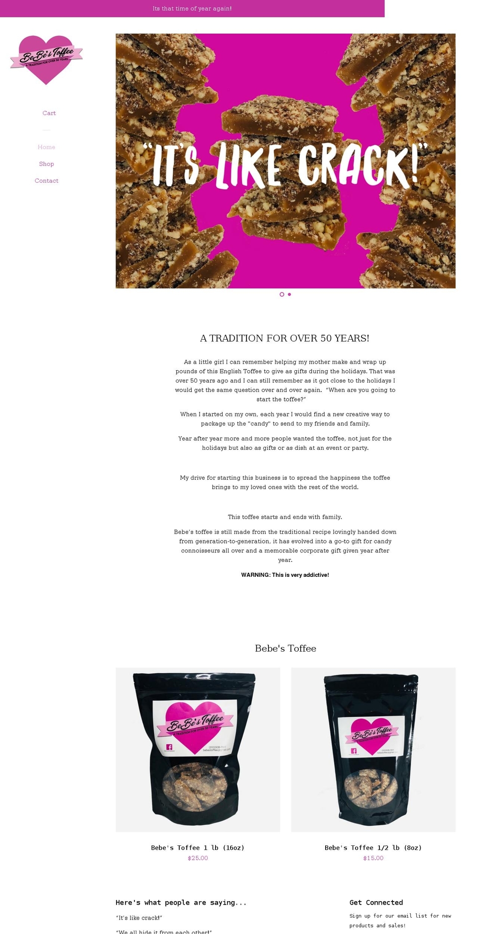 bebestoffee.org shopify website screenshot